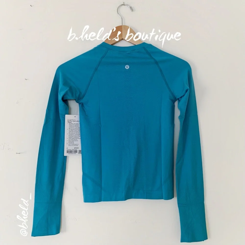lululemon Swiftly Tech Long Sleeve Shirt 2.0 *Race Length Oceanic Size 2 New NWT